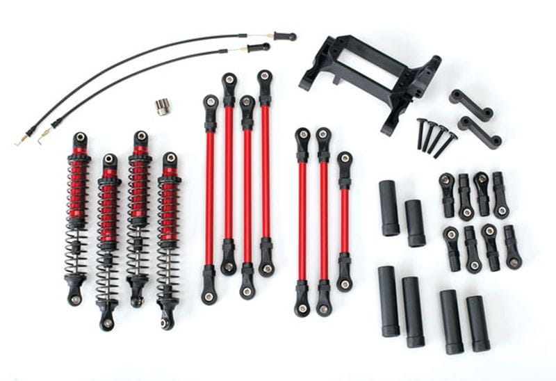 Traxxas TRX-4 Long Arm Lift Kit komplett rot - RC-Zubehoer