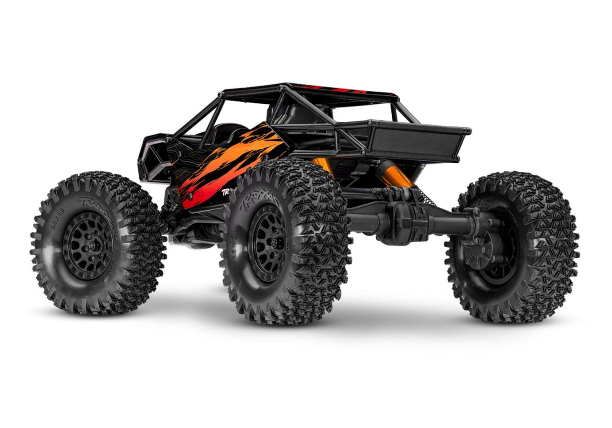 Traxxas TXC-4M Extreme Crawler Orange 1_18 Brushless 4WD RTR mit 3S LiPo Akku und USB-Ladegeraet