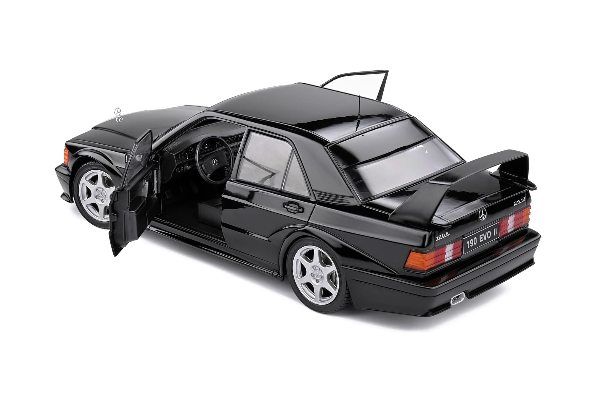Solido Mercedes-Benz 190E Evo 2 Schwarz Standmodellauto im Massstab 1_18