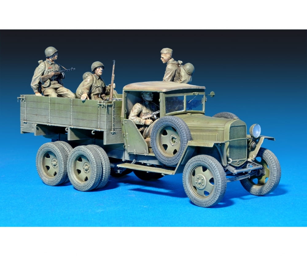 Plastikmodellbau von Miniart 1-35 gaz aaa transport lkw mod 1941