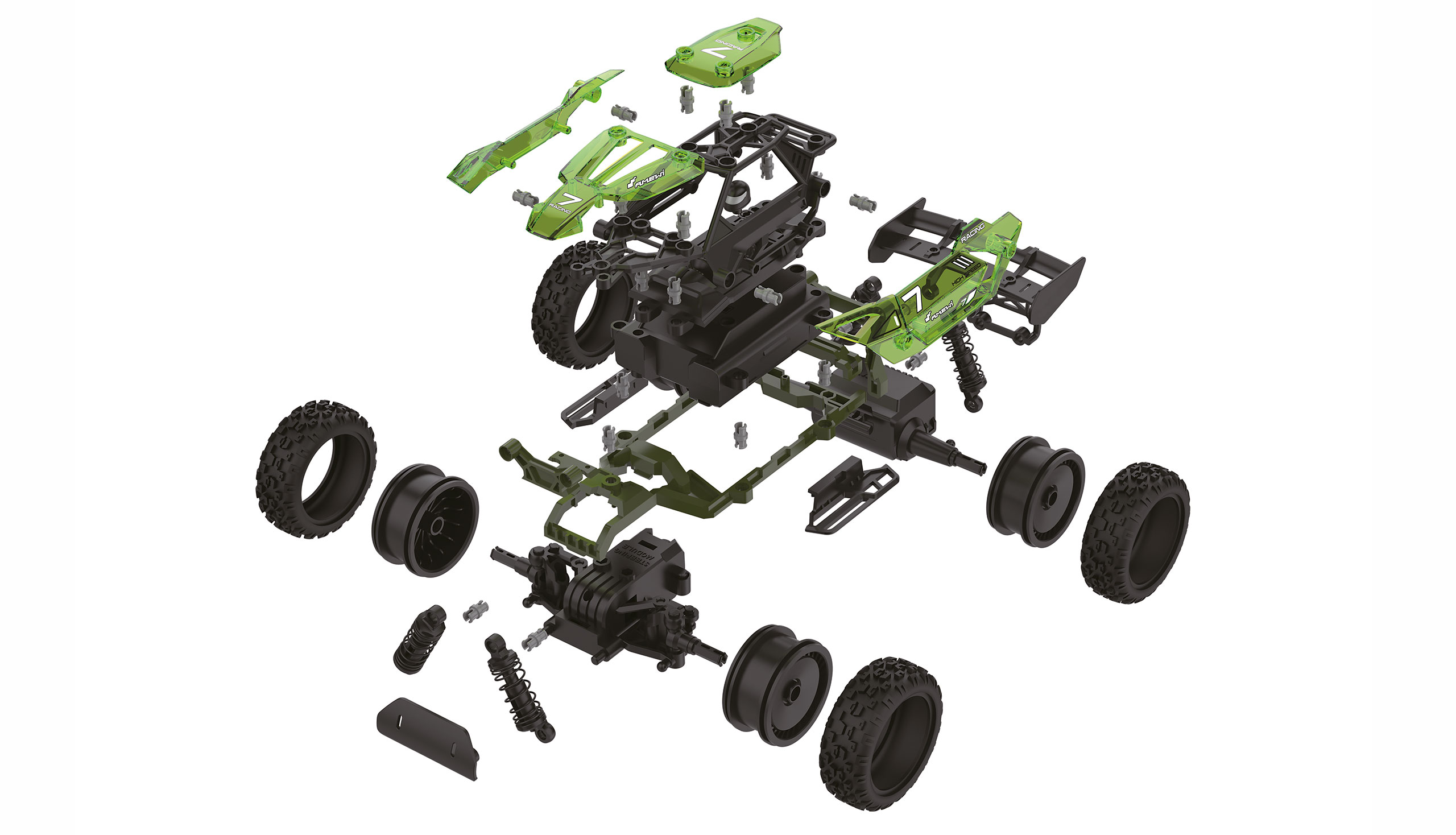 Amewi CoolRC DIY Razor Buggy 2WD 1:18 Bausatz grün