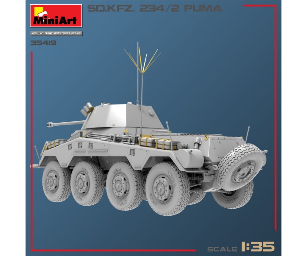 MiniArt 1_35 Sd_Kfz.234_2 Puma Plastik Modellbausatz - RC-Zubehoer