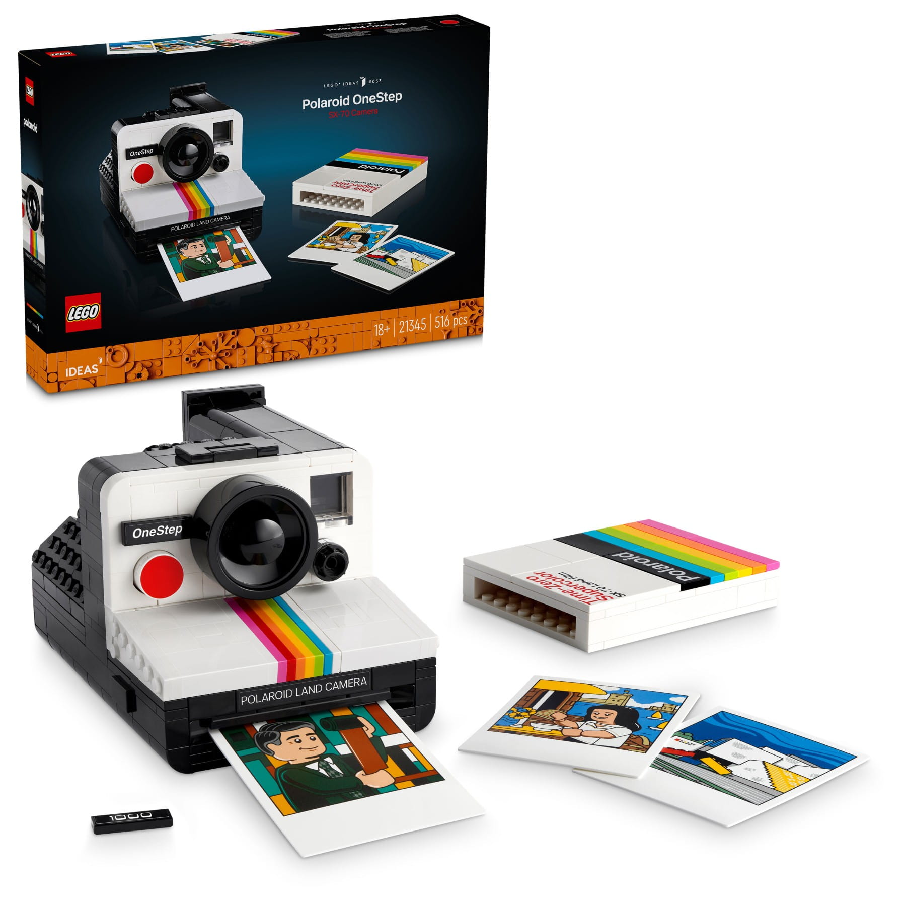LEGO IDEAS Edition Polaroid Kamera OneStep SX-70 Sofortbildkamera LEGO IDEAS Edition Polaroid Kamera OneStep SX-70 Sofortbildkamera