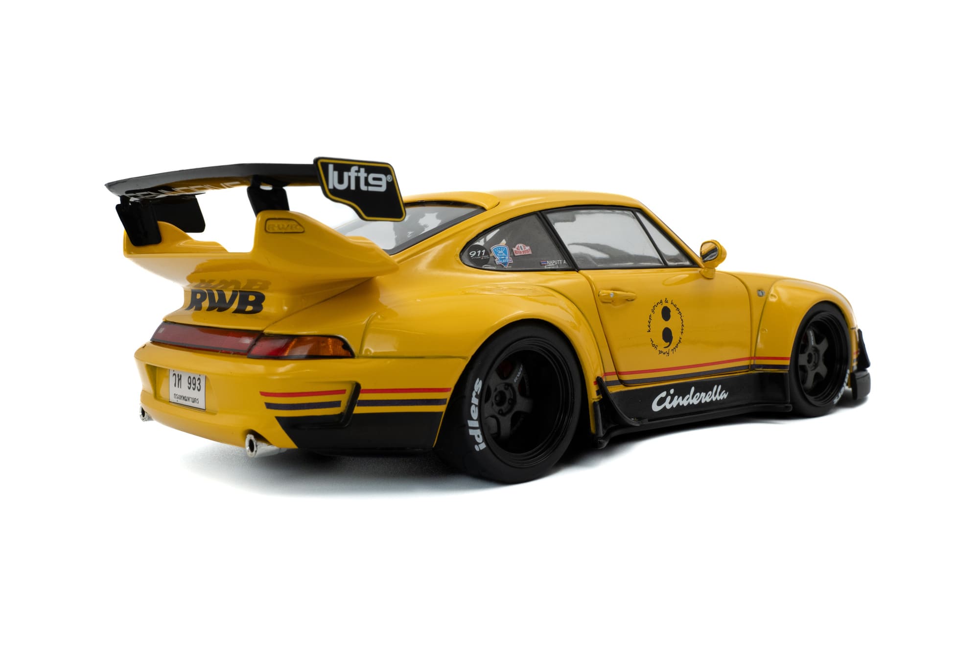 Solido RWB BODYKIT Cinderella Yellow Modellauto 1_18
