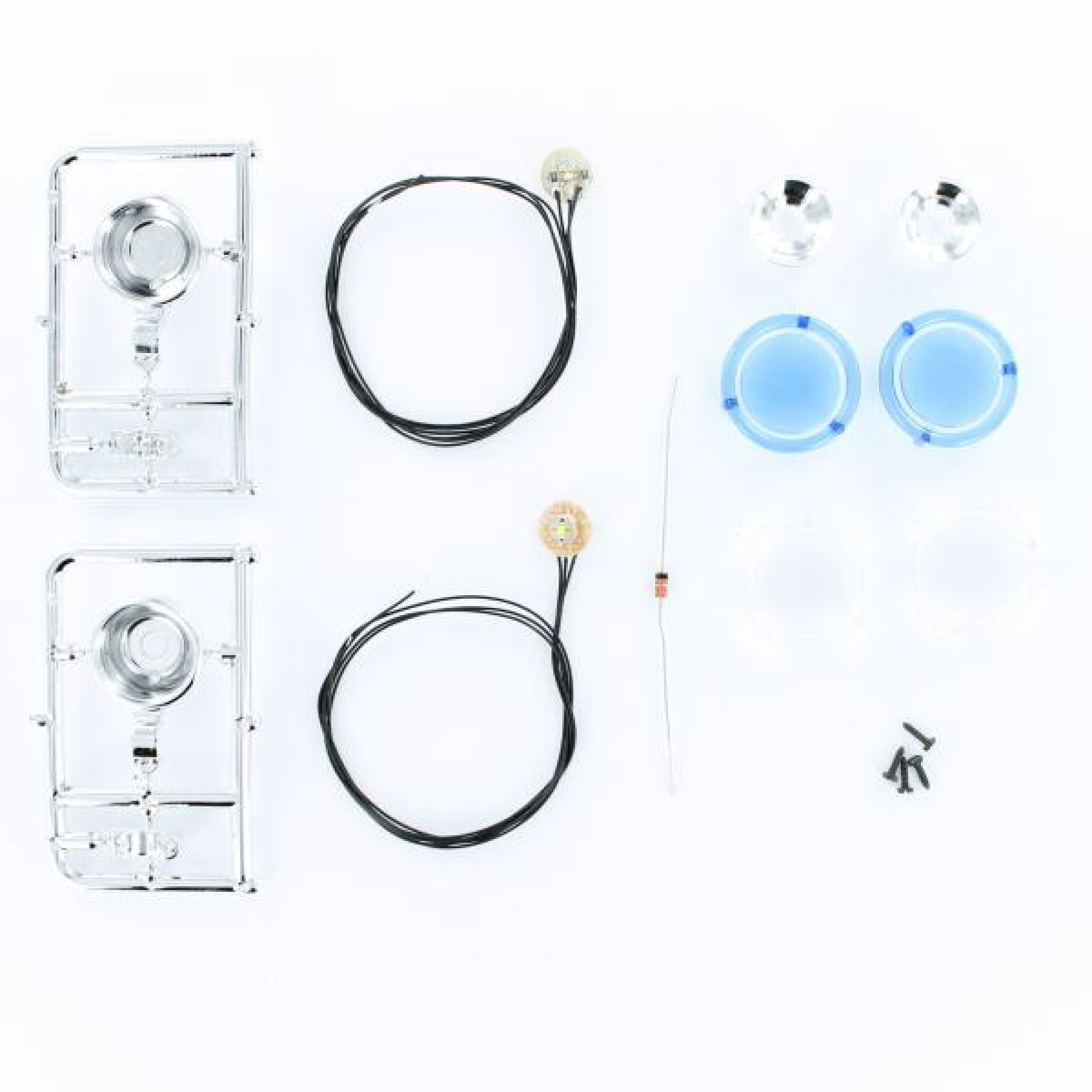 Carson Beleuchtung 1:14 Angle Eyes blau Hella Scheinwerfer Chrom 7,2/12V