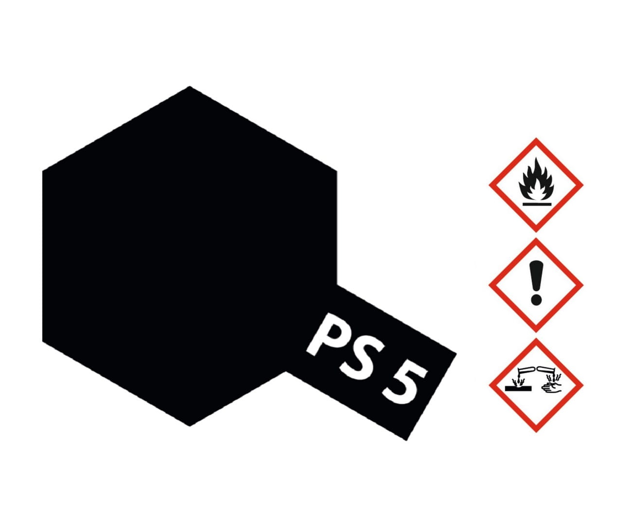 Tamiya PS-5 Schwarz Sprayfarbe 100ml fuer Lexan-Karosserien Tamiya PS-5 Schwarz Polycarbonat Sprayfarbe 100ml