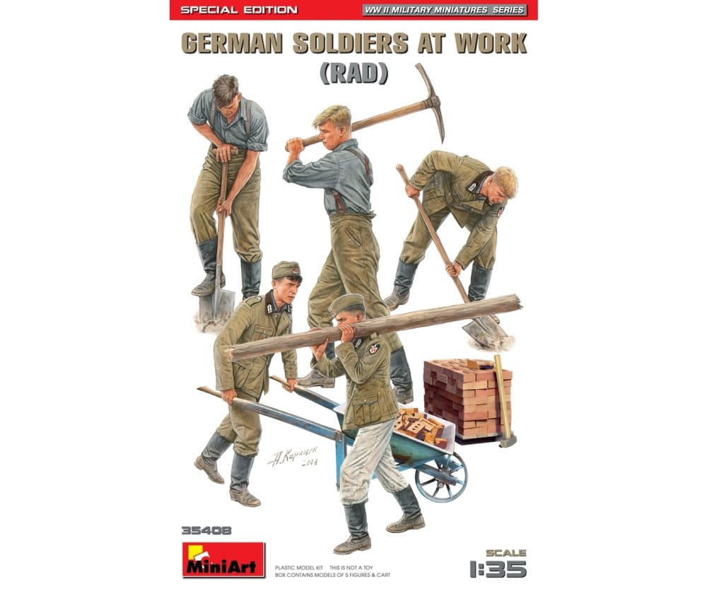 Plastikmodellbau von Miniart 1-35 fig dt soldaten b d arbeit 5
