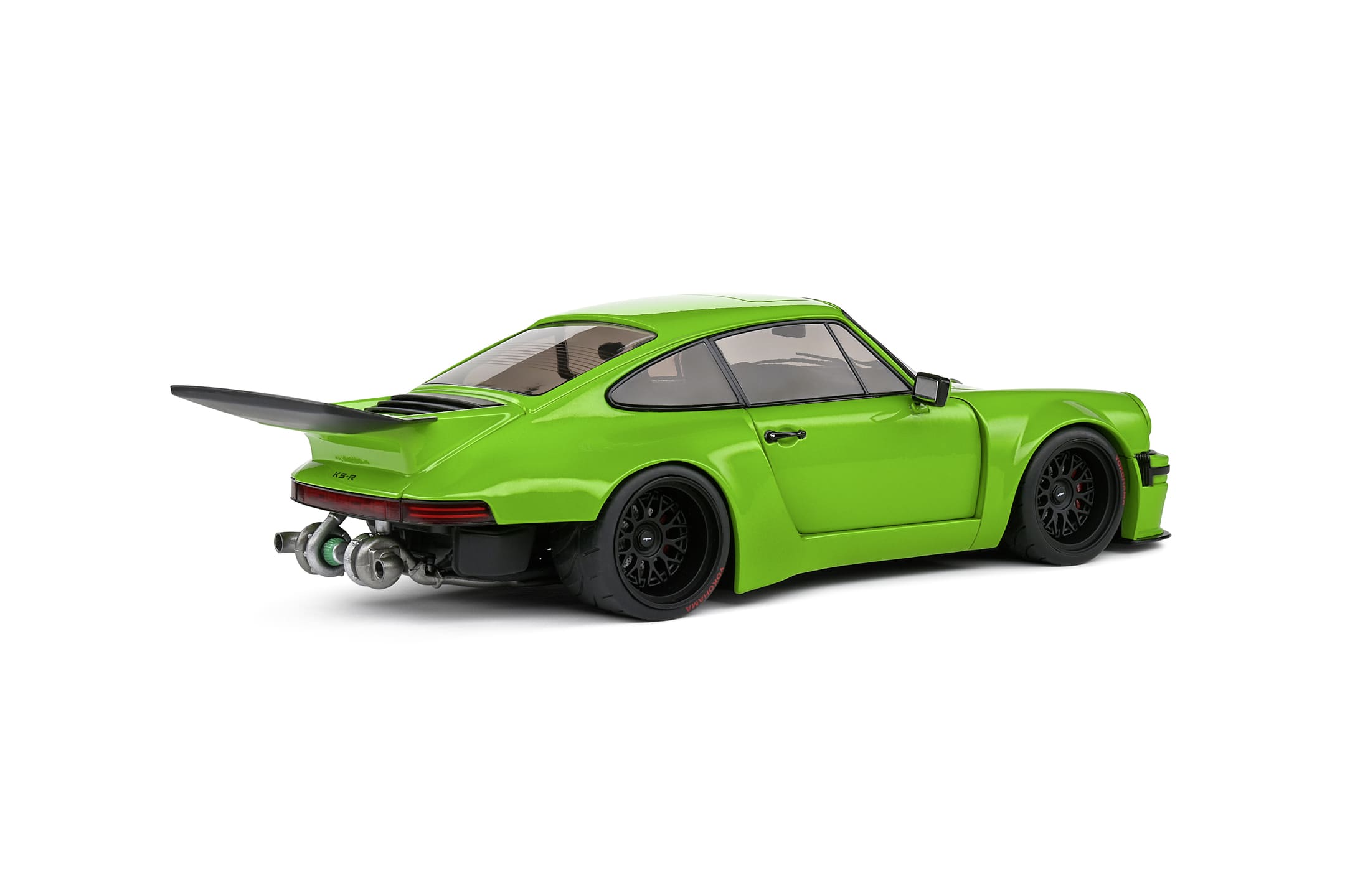 Solido 1_18 Porsche KS-R 2022 Modellauto gruen - Detailgetreue Nachbildung mit Oeffnungstueren