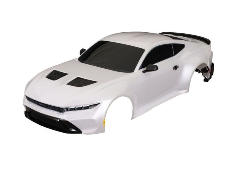 Traxxas Karosserie Ford Mustang komplett mit Anbauteilen weiss - RC-Zubehoer