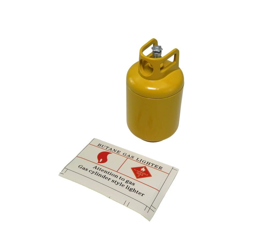 Thicon 1_10 Propangasflasche gelb aus Metall - RC-Zubehoer