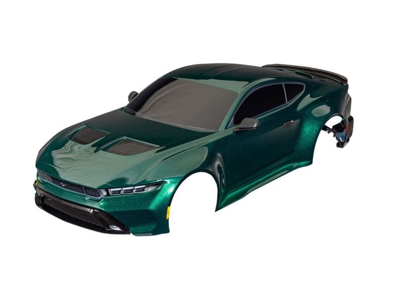 Traxxas Karosserie Ford Mustang komplett mit Anbauteilen gruen - RC-Zubehoer