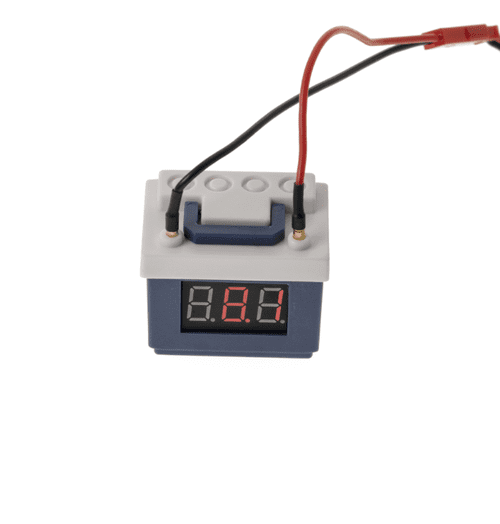 Thicon Autobatterie blau mit Spannungsanzeige und Lipo-Waechter - RC-Zubehoer