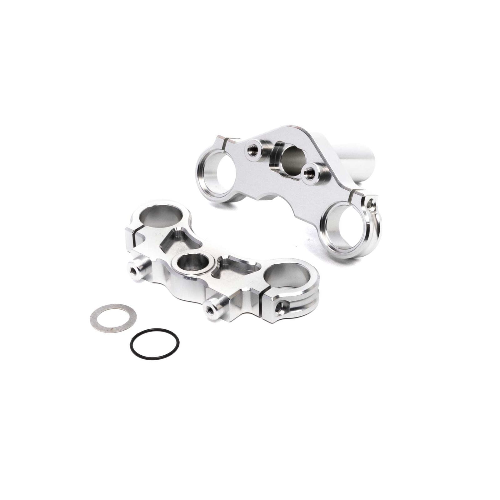 Losi Aluminum Triple Clamp Set Silver_ Motorrad Promoto-MX - RC-Zubehoer