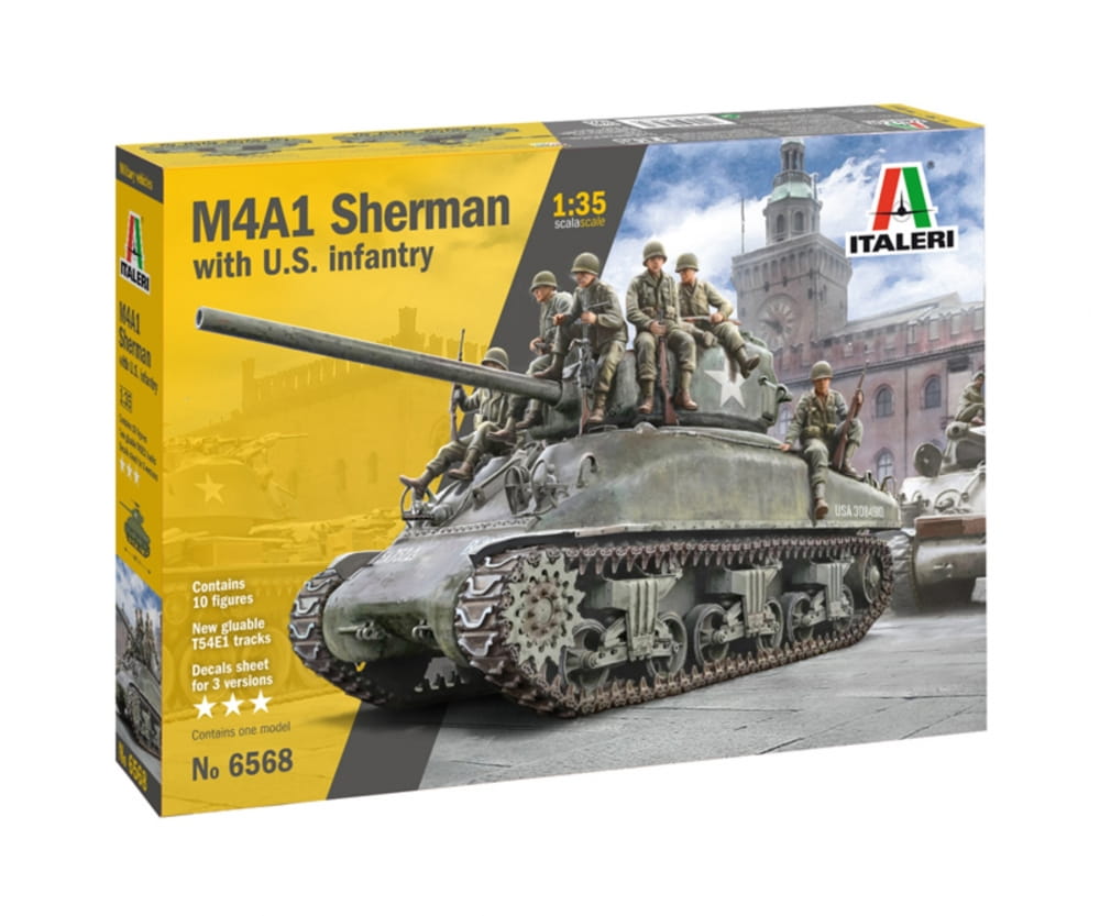 Italeri 1:35 M4A1 Sherman with U.S. Infantry