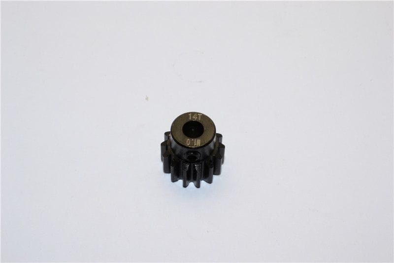 GPM Stahl Motorritzel 14T schwarz fuer Traxxas X-MAXX - RC-Zubehoer