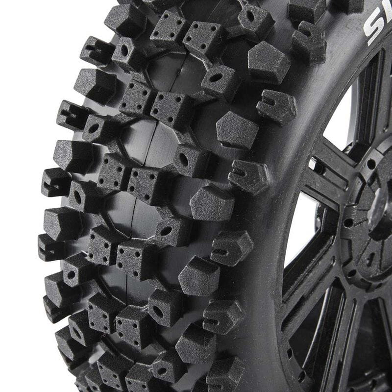 Duratrax Six Pack Buggy Reifen C2 Mounted Spoke Black _2_ - RC-Zubehoer