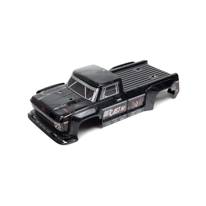 Arrma Outcast 6S Blx Painted Decaled Trimmed Body Karosserie Black