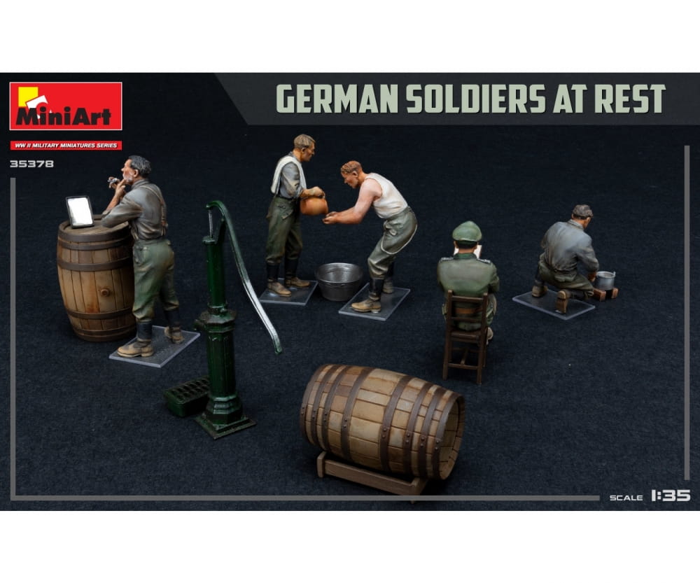 Plastikmodellbau von Miniart 1-35 fig dt soldaten in ruhe 5 s