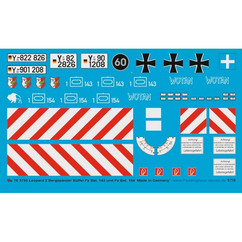 Torro Leopard A4 Bueffel Bergepanzer Panz Bat. 143 und 154 - RC-Zubehoer