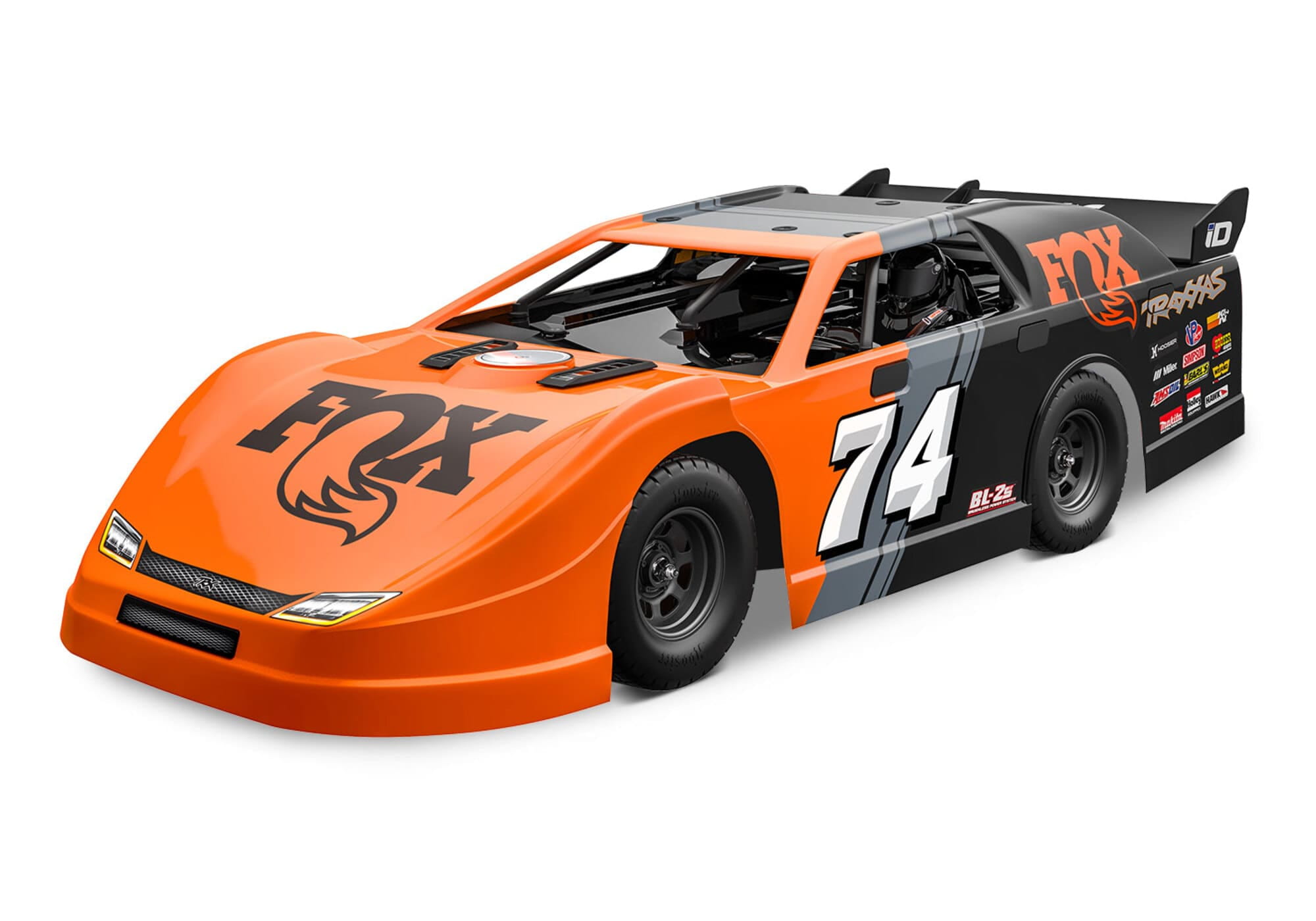 Traxxas Slash Late Model BL-2s Dirt Oval 1-10-fox