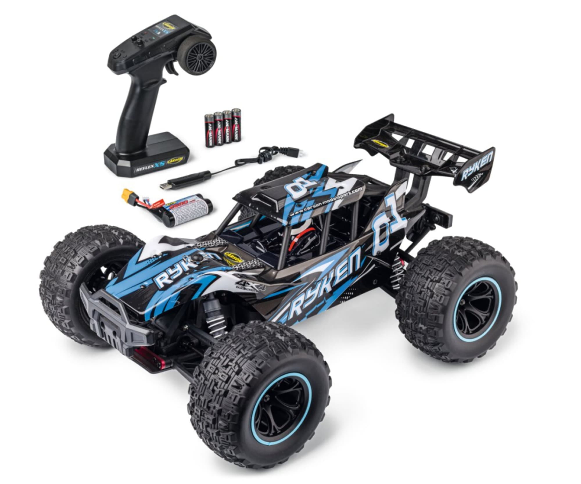 Carson 1_10 RC XS Ryken 100% RTR blau - ferngesteuertes RC Modell