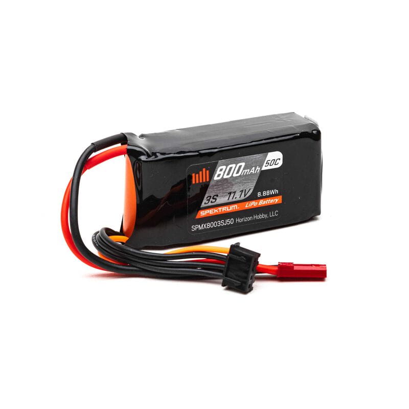 Spektrum Lipo Akku 800mAh 3S 11.1V 50C 18AWG JST
