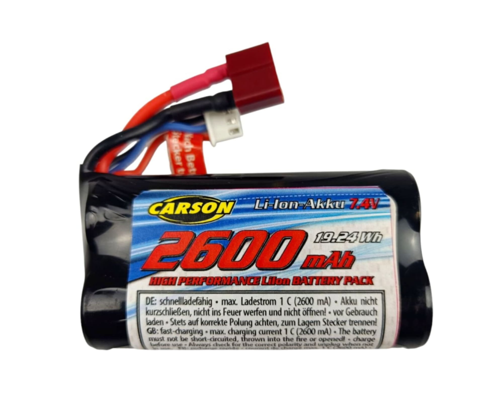 Carson RC 7_4V_2600mAh LiIon Akku XS-Line XHP_T-Pl - Carson RC Elektronik