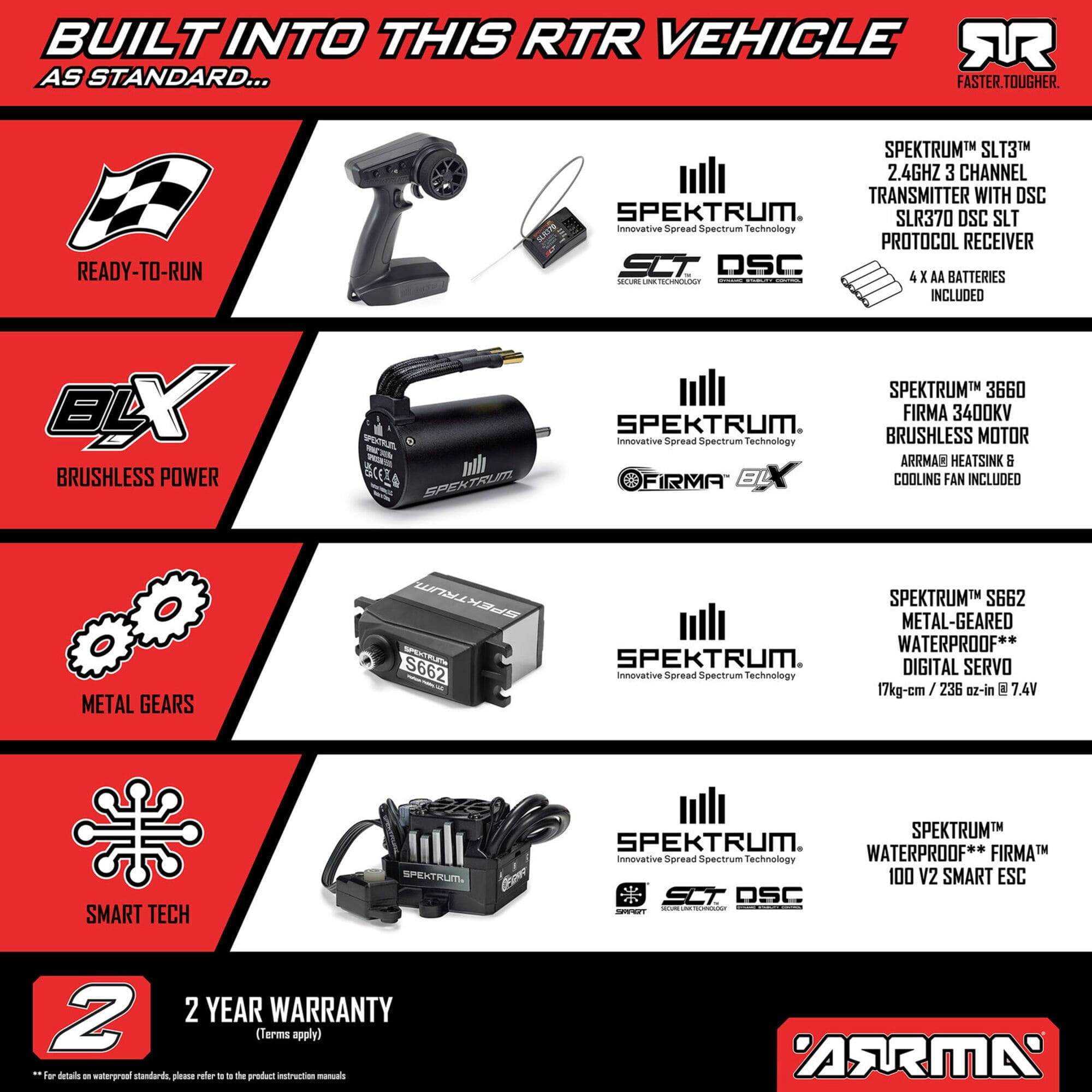 ARRMA Infraction 223S 1_8 RC Auto Brushless 4WD Street Basher in Schwarz