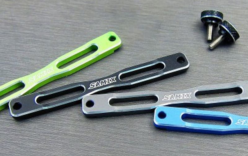 SAMIX Daempferplatte stiffener Set v_h fuer Axial SCX10-2 - RC-Zubehoer