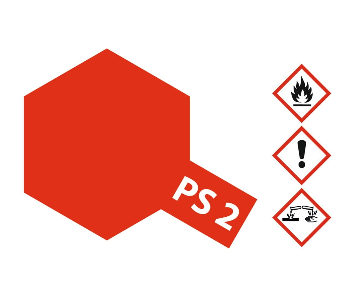 Tamiya PS-2 ROT Sprühfarbe 100ml für Polycarbonat ( Lexanfarbe )