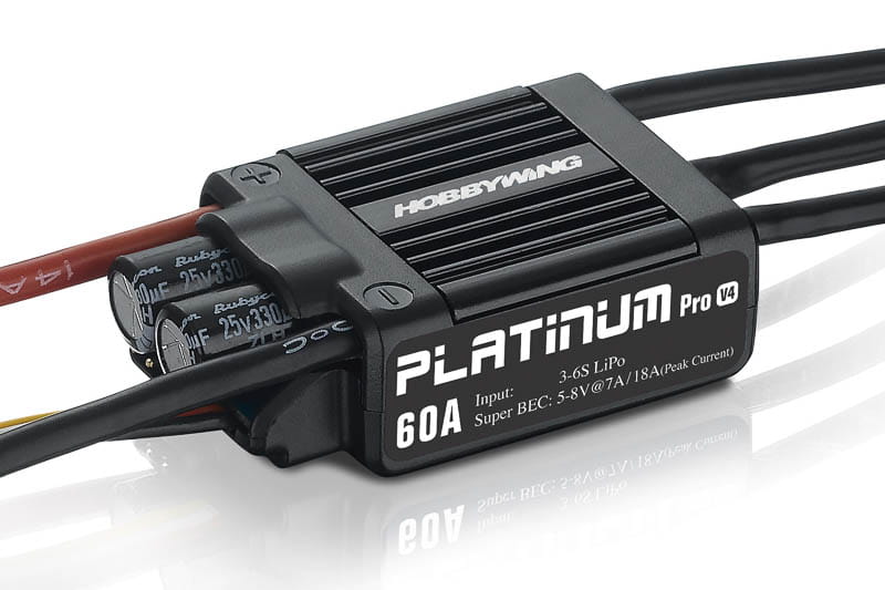 Hobbywing Platinum Pro 60A 2-6s BEC 7A für 450 Heli 3D und .50 Flieger