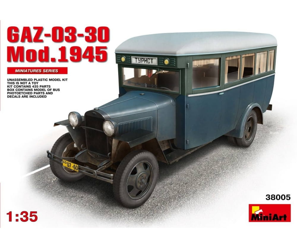 MiniArt 1_35 GAZ-03-30 Bus Mod. 1945 Plastik Modellbau - RC-Zubehoer