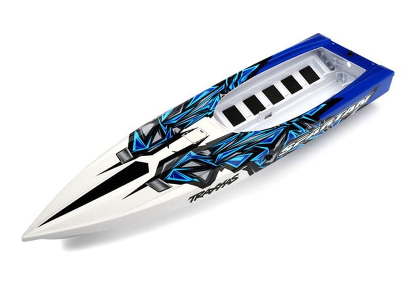 Traxxas Rumpf Spartan blaue Grafik (montiert)