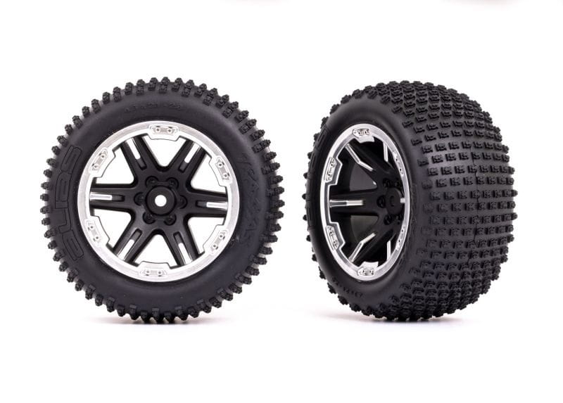 Traxxas Alias Reifen auf Felge 2.8 RXT Schwarz-Satin-Felge 2WD Elo h