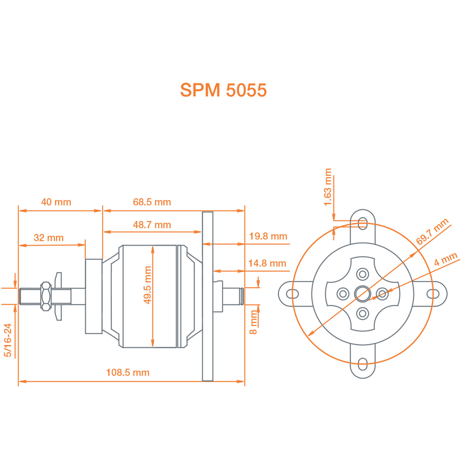 Spektrum Avian 5055-500Kv Brushless Outrunner Motor