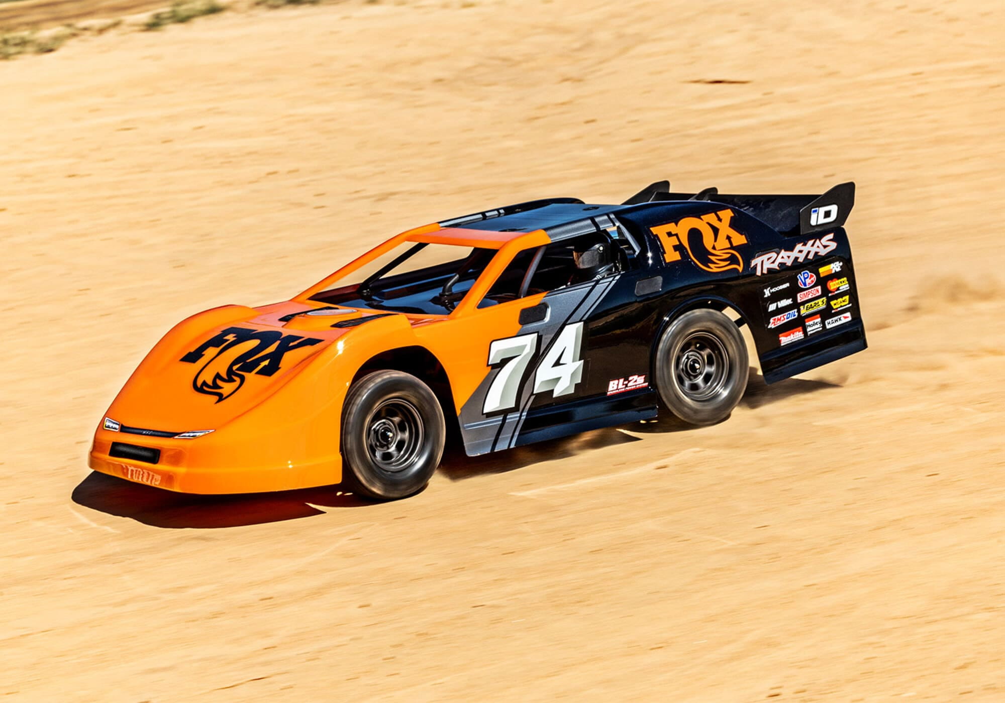 Traxxas Slash Late Model BL-2s Dirt Oval 1-10-fox
