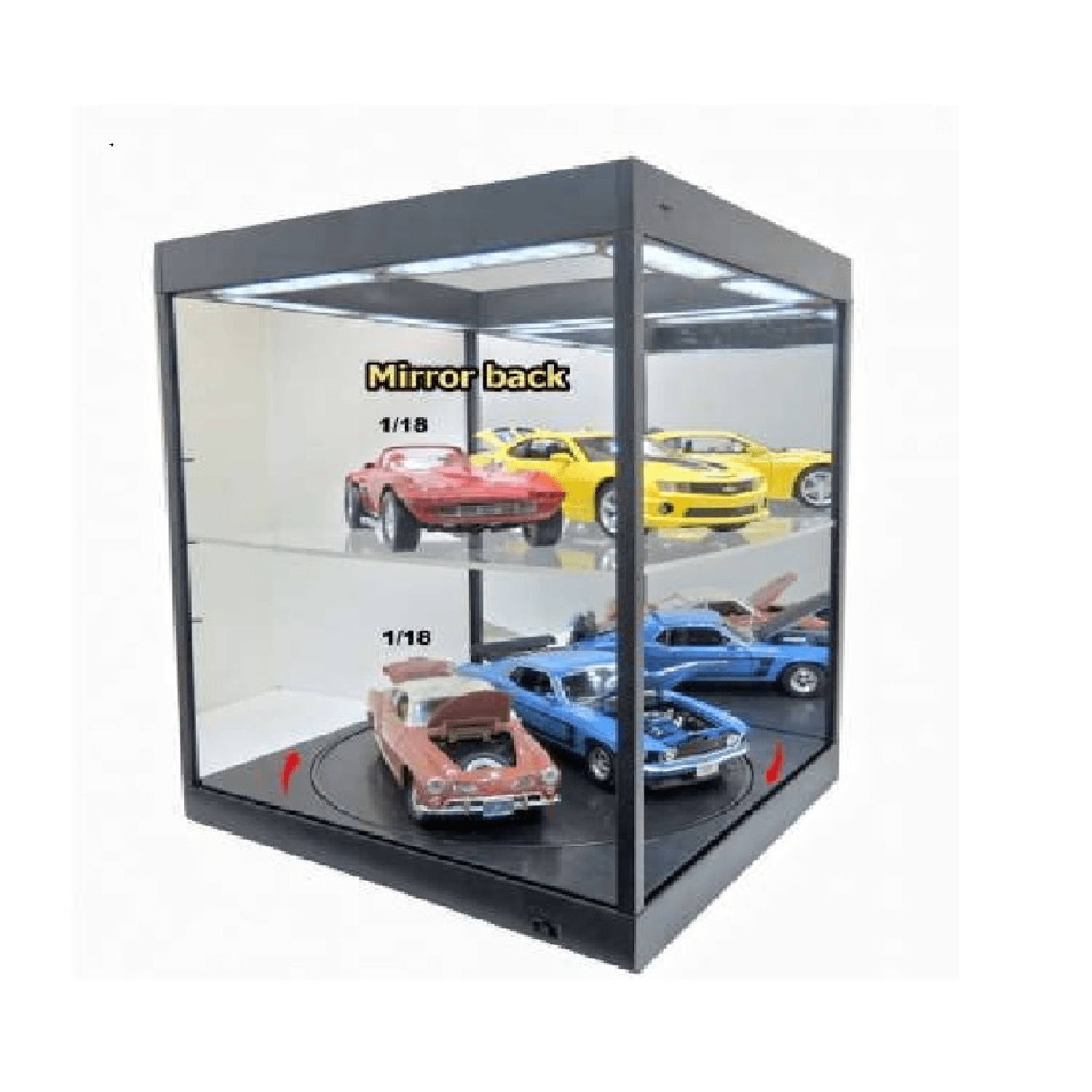 Triple9 Modellauto Vitrine mit LED und Drehteller fuer 1_18 Modelle