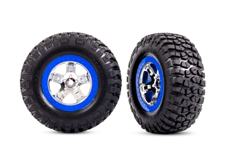 Traxxas BFGoodrich Reifen auf Felge SCT Chrom Beadl blau (2) 2WD vo Traxxas BFGoodrich Reifen auf Felge SCT Chrom Beadl blau _2_ 2WD vo - RC-Zubehoer