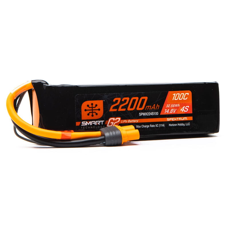 Spektrum Lipo Akku 2200mAh 4S 14,8V Smart G2 100C IC3 Spektrum Lipo Akku 2200mAh 4S 14,8V Smart G2 100C IC3