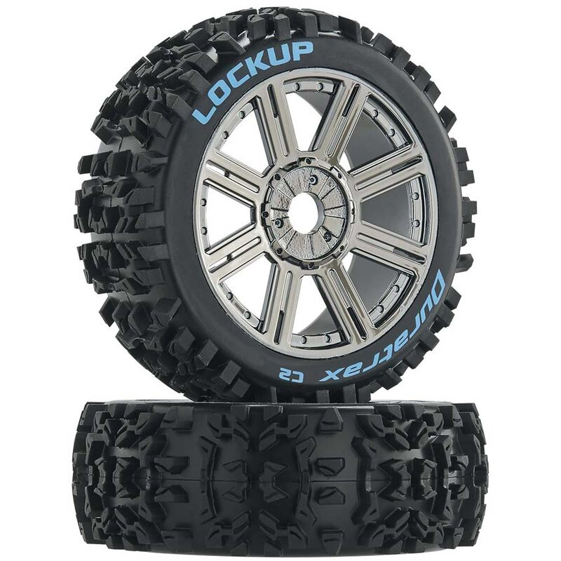 Duratrax Lockup Buggy Reifen C2 Mounted Spoke Blck_Chrome - RC-Zubehoer
