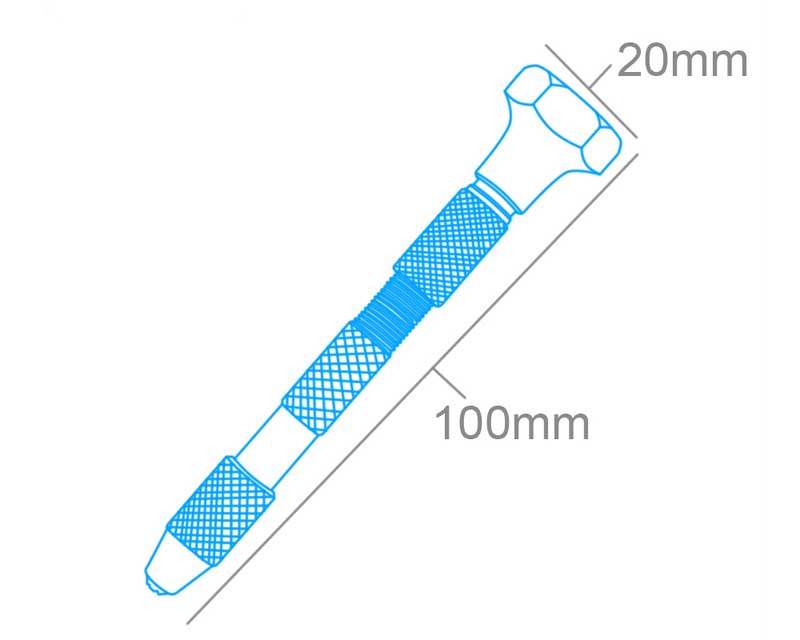 Krick Handbohrfutter m.4 Einsätzen 0,3-3 mm