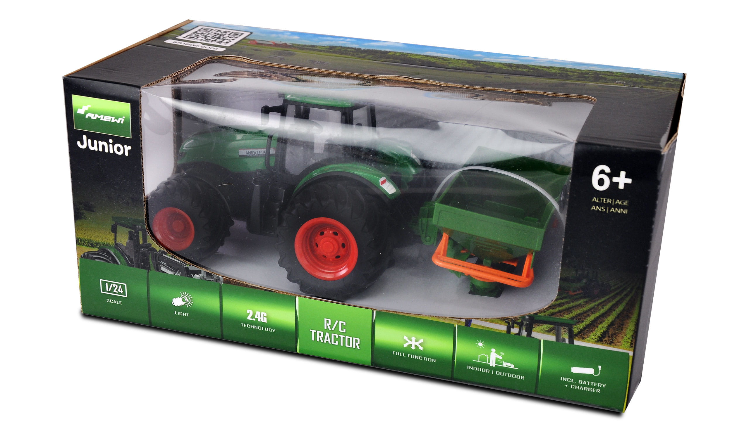 Amewi RC Traktor mit Duengerstreuer 1_24 RTR gruen - RC-Zubehoer
