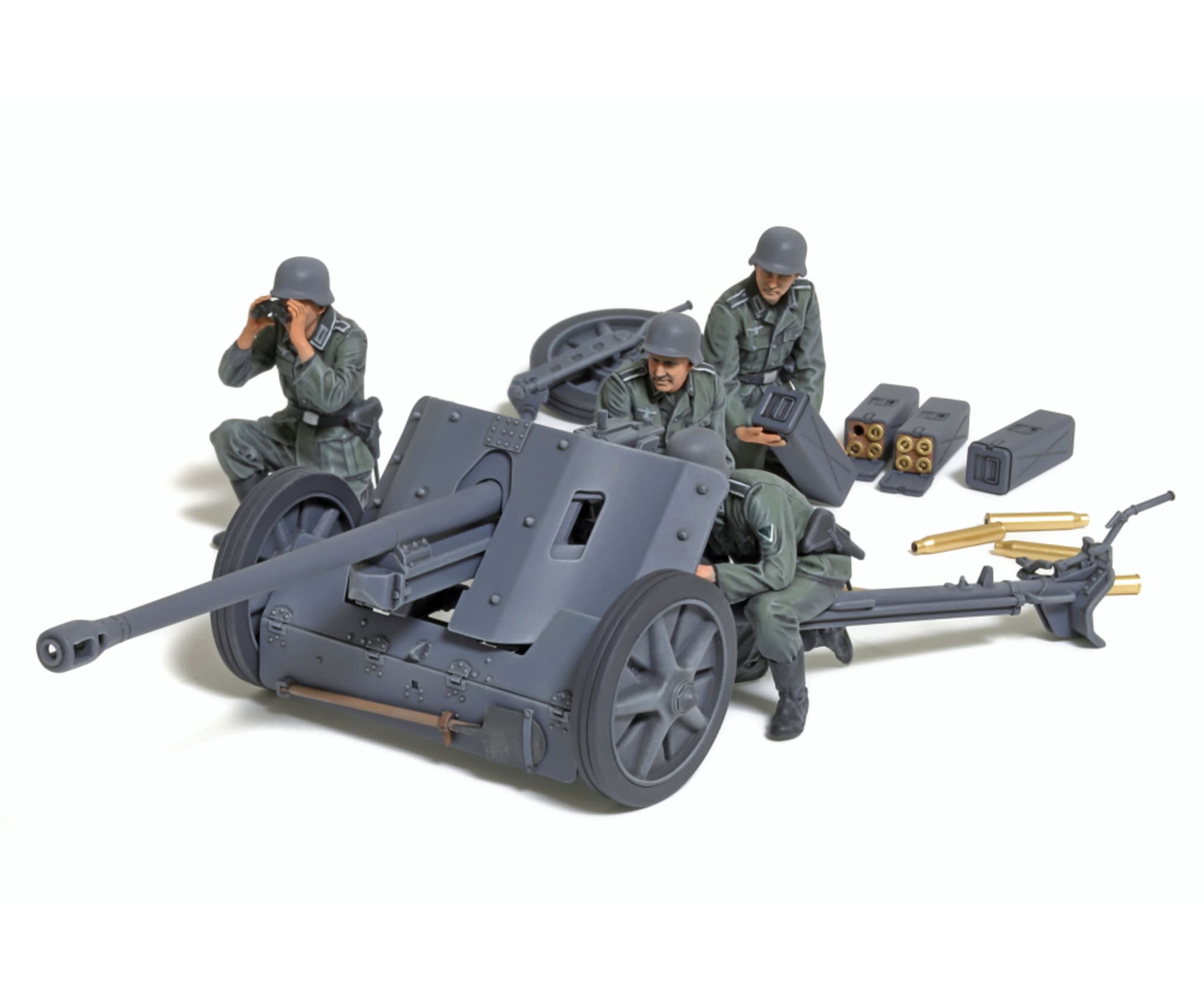 Tamiya Plastikmodellbausatz - 1_35 Dt. PaK 38 5cm mit Mannschaft _4_