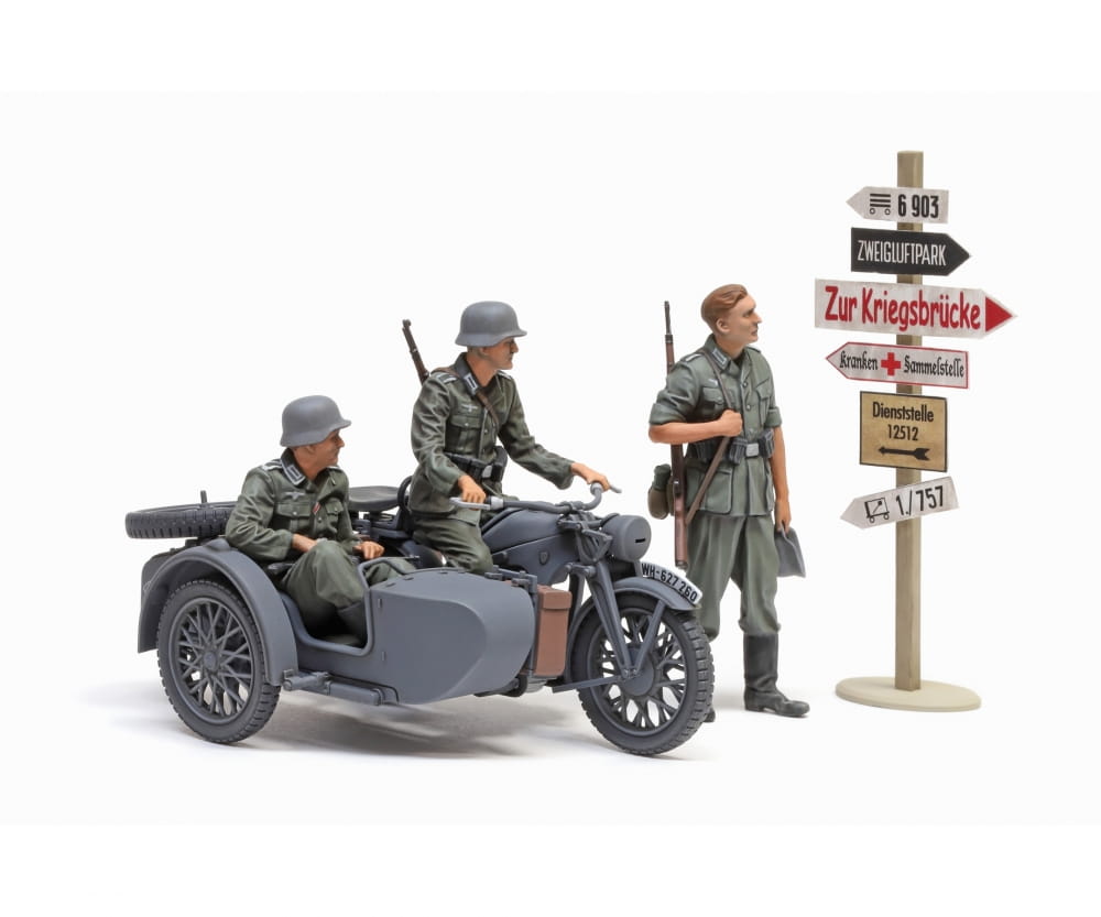 Tamiya 1_35 Deutsches Seitenwagengespann K Plastik Modellbausatz - RC-Zubehoer