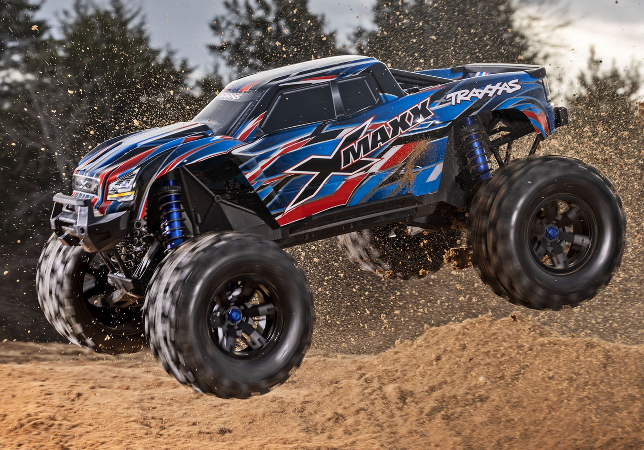 Traxxas XMaxx Monstertruck Belted Edition 1_7 Blau fertigmodell Traxxas X-Maxx Monstertruck Belted 1_7 RTR Blau