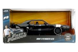 Jadatoys 1:24 Modellauto Dom's Plymouth GTX Fast and Furious 8
