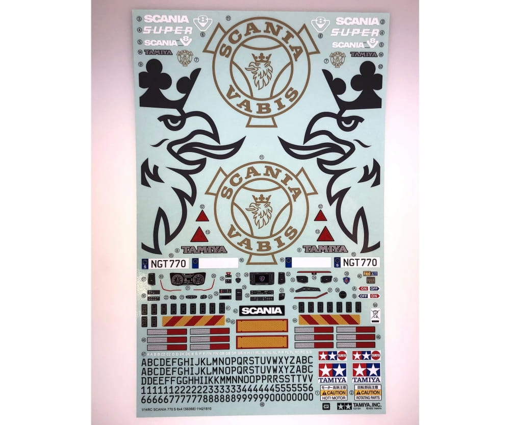 Tamiya Sticker-Satz SCANIA S770 56368 Tamiya Sticker-Satz SCANIA S770 56368 - RC-Zubehoer