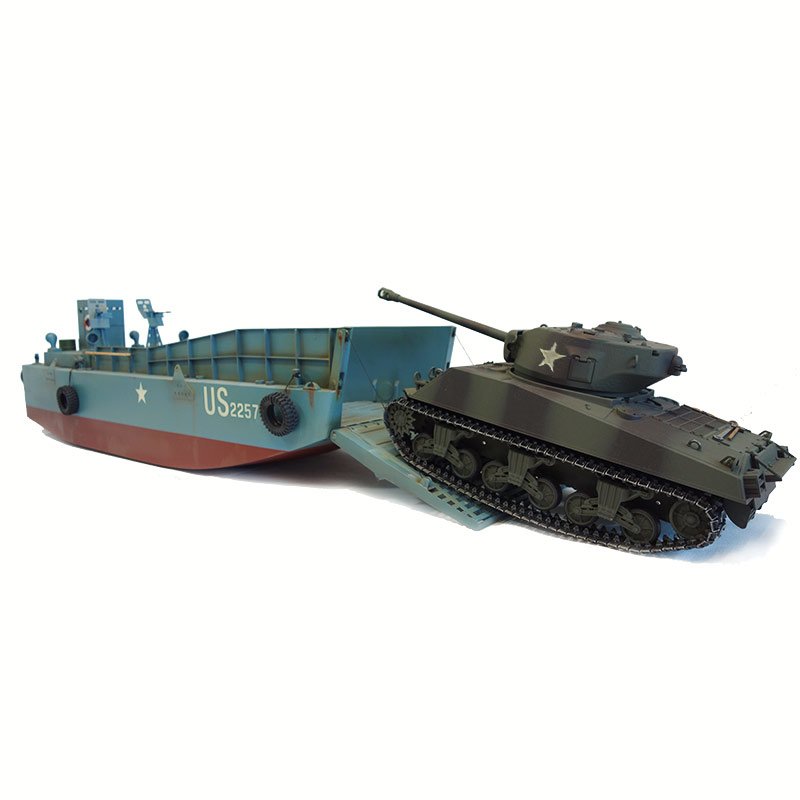 Torro 1_16 RC Landungsboot und RC Panzer LCM3 und Sherman M4A3 76mm IR - RC-Zubehoer