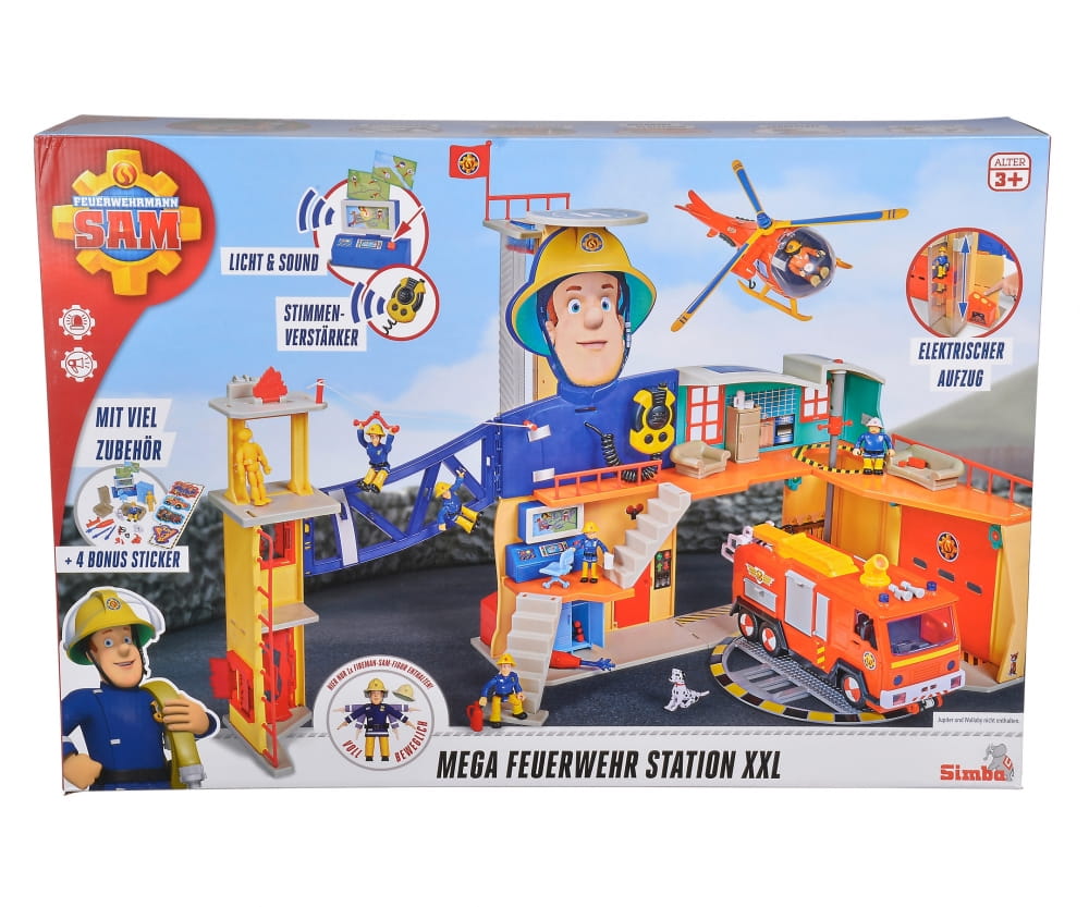 Simba Toys Feuerwehrmann Sam Mega Feuerwehrstation XXL