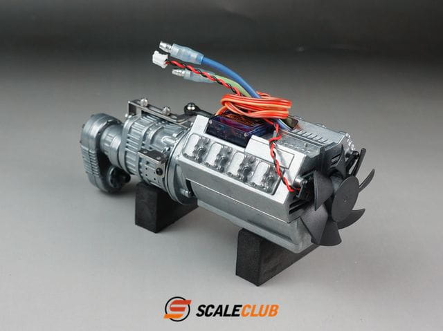 ScaleClub Scale Allradgetriebe 3-Gang mit Motor,Lüfter und Schaltservo